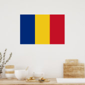 Patriottic Romania vlag Roemeens Poster (Keuken)