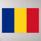 Patriottic Romania vlag Roemeens Poster (Voorkant)