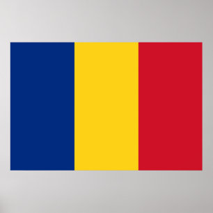Patriottic Romania vlag Roemeens Poster