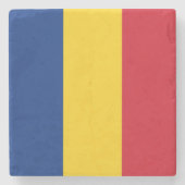 Patriottic Romania vlag Roemeens Stenen Onderzetter (Voorkant)