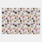 Patriottic Rough Collie Pattern Inpakpapier Vel (Voorkant 3)