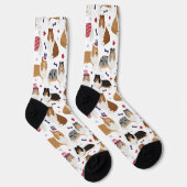 Patriottic Rough Collie Pattern Socks Sokken (Rechts)