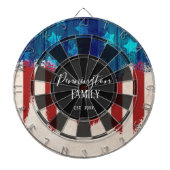 Patriottic Rustic Wood Design Custom Name Dartbord (Voorkant)