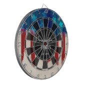 Patriottic Rustic Wood Design Custom Name Dartbord (Voorkant Links)