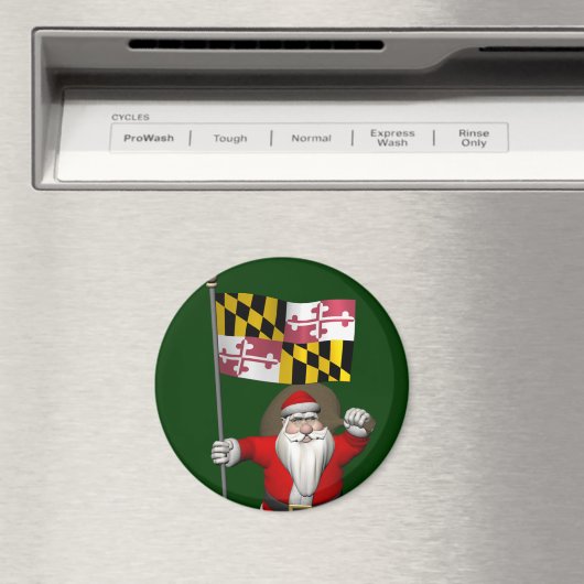 Patriottic Santa Claus bezoekt Maryland Magneet (Insitu (Vaatwasser))