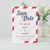 Patriottic Save the Date - US Flag (Staand voorkant)