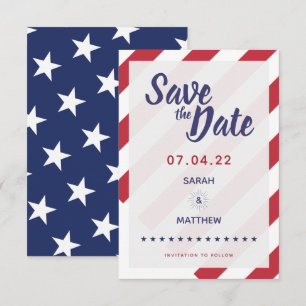 Patriottic Save the Date - US Flag