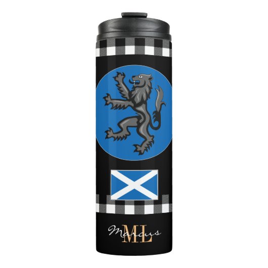 Patriottic Scotland Mok, Rampant, Scottish Flag Thermosbeker (Voorkant)