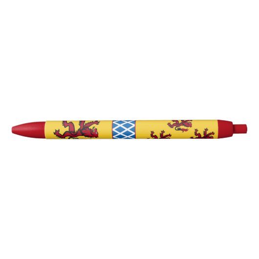 Patriottic Scotland Pen, Rampant Lion Scottish Fla Zwarte Inkt Pen (Voorkant)