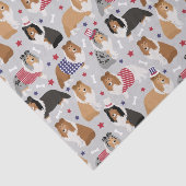 Patriottic Sheltie Shetland Sheepdog Tissue Paper Tissuepapier (Detail)