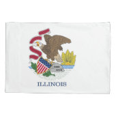 Patriottic Single Pillowcase flag of Illinois, Ver Kussensloop (Achterkant)