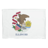 Patriottic Single Pillowcase flag of Illinois, Ver Kussensloop (Voorkant)