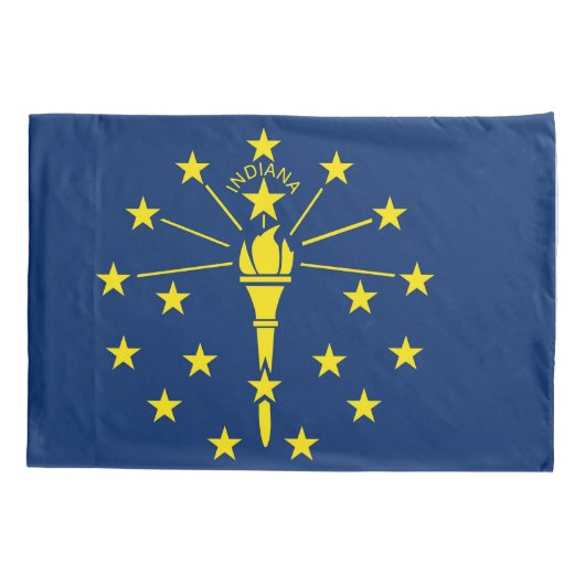 Patriottic Single Pillowcase flag of Indiana, Vere Kussensloop (Achterkant)