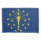 Patriottic Single Pillowcase flag of Indiana, Vere Kussensloop (Voorkant)