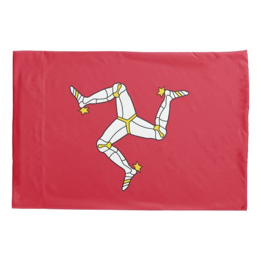 Patriottic Single Pillowcase Isle of Man flag, VK Kussensloop (Achterkant)