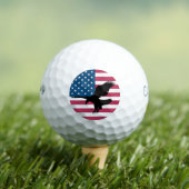 Patriottic Soaring Bald Eagle Flag Golfballen (Insitu Shirt)