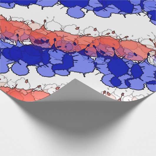 Patriottic Splatter Cadeaupapier (Hoek)