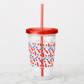Patriottic Sprinkles Pattern Acryl Drinkbeker (Voorkant)