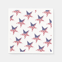 Patriottic Star American Flag Patriotic Napkins