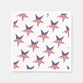 Patriottic Star American Flag Patriotic Napkins Servet