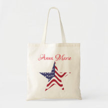 Patriottic Star Personal Canvas tas America USA