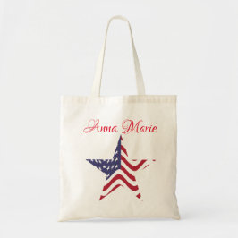 Patriottic Star Personal Canvas tas America USA