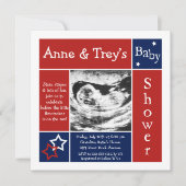 Patriottic Summer Baby Shower-uitnodigingen Kaart (Voorkant)