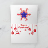 Patriottic Texas Kerstfeestkaart Feestdagen Kaart (Binnen)