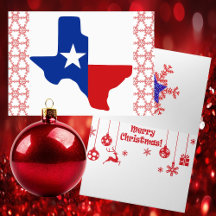 Patriottic Texas Kerstfeestkaart