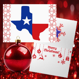 Patriottic Texas Kerstfeestkaart Feestdagen Kaart