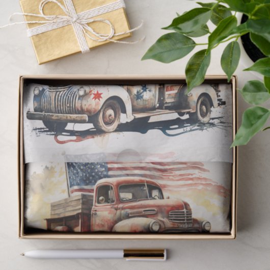 Patriottic Truck Tissuepapier (Geschenk)