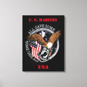 Patriottic U.S. Marines Army Canvas Print (Voorkant)
