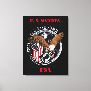 Patriottic U.S. Marines Army Canvas Print
