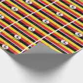 Patriottic UGANDA FLAG MAP Cadeaupapier (Hoek)