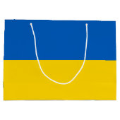 Patriottic Ukraine Flag Large Gift Bag Groot Cadeauzakje (Achterkant)