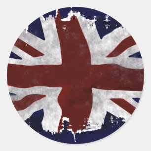 Patriottic Union Jack, VK-vlag Ronde Sticker