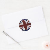Patriottic Union Jack, VK-vlag Ronde Sticker (Envelop)
