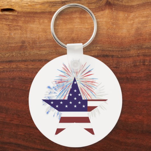 Patriottic US Keyring Sleutelhanger (Voorkant)