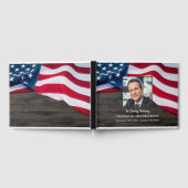 Patriottic USA American Flag Memorial Funeral Gastenboek (Volledig)