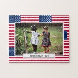 Patriottic USA AMERICAN Flag Photo Legpuzzel