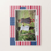 Patriottic USA AMERICAN Flag Photo Legpuzzel (Verticaal)