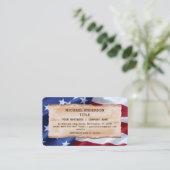 Patriottic USA American Flag Professional Visitekaartje (Staand voorkant)