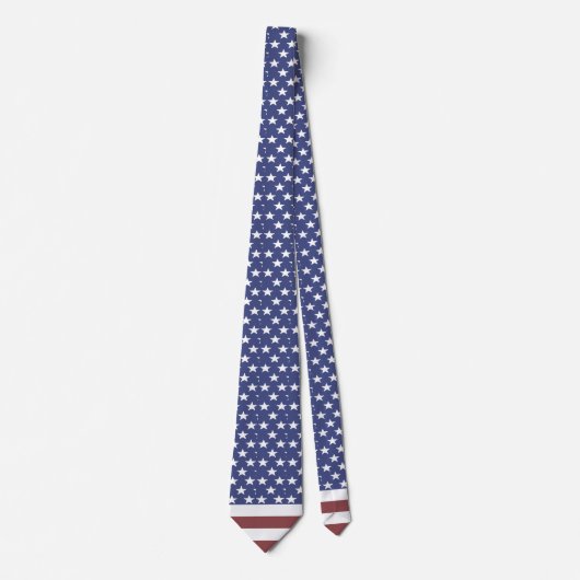 Patriottic USA American Flag Red Blue America Stropdas (Voorkant)