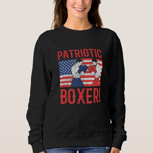 Patriottic Usa Boxer Boxing Trui (Voorkant)
