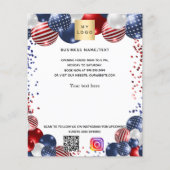 Patriottic USA business logo qr code instagram Flyer (Voorkant)
