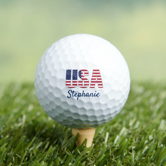 Patriottic USA Design Golf Balls Golfballen (Insitu Shirt)