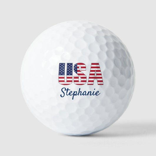 Patriottic USA Design Golf Balls Golfballen (Voorkant)