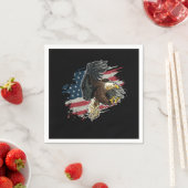 Patriottic USA Flag Bald Eagle Servet (Insitu)