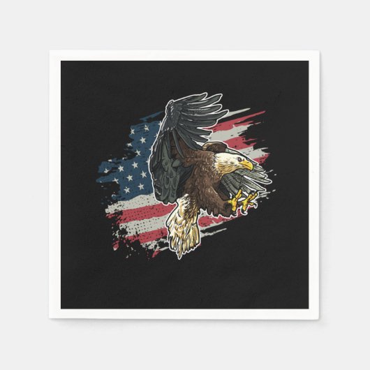 Patriottic USA Flag Bald Eagle Servet (Voorkant)