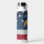 Patriottic USA Flag Bald Eagle Waterfles (Voorkant)
